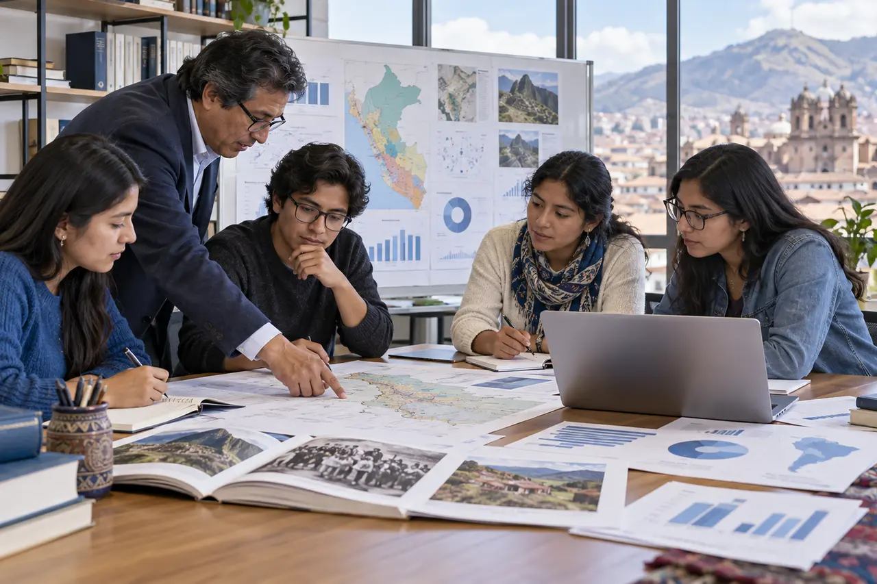 Equipo académico analizando información científica